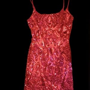 Red Sequin dress